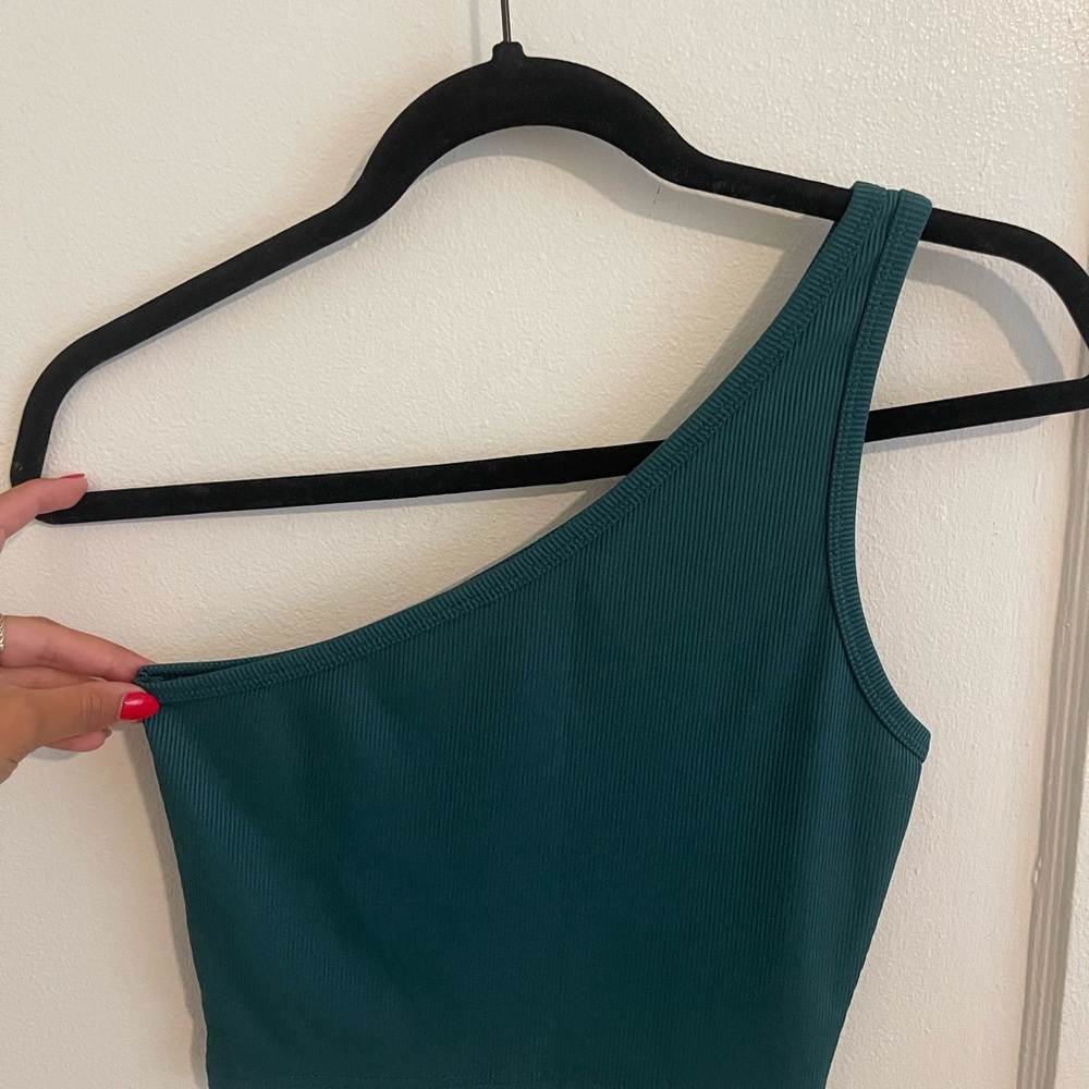 Teal One-Shoulder Women's Top